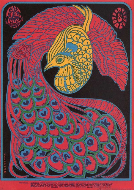 Quick silver Avalon ballroom san francisco  march 1967 ,by Victor Moscoso
