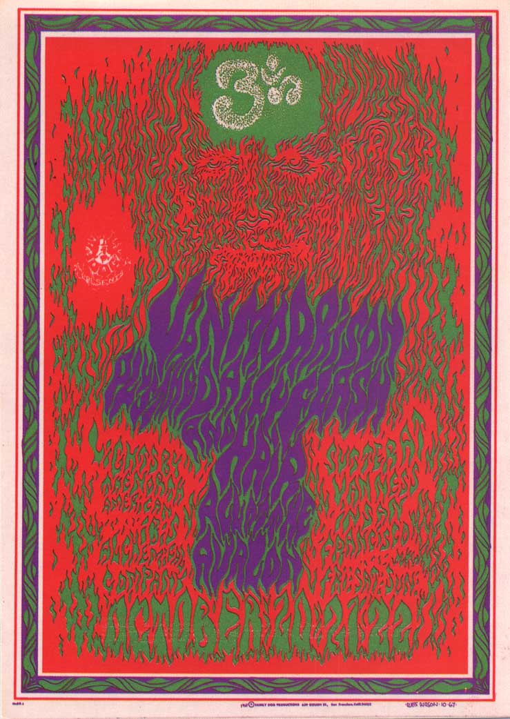 Van Morrison  Avalon ballroom san francisco  october 1967 ,by Wes Wilson